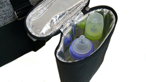 Bebek Bakım Çanta Seti - BIG GOGİ Gri Kırçıllı/Siyah