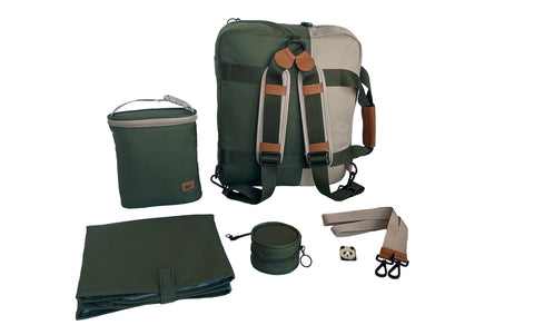 Diaper Bag Set - BIG GOGI Green/Beige