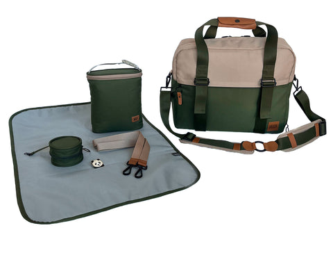 Diaper Bag Set - BIG GOGI Green/Beige
