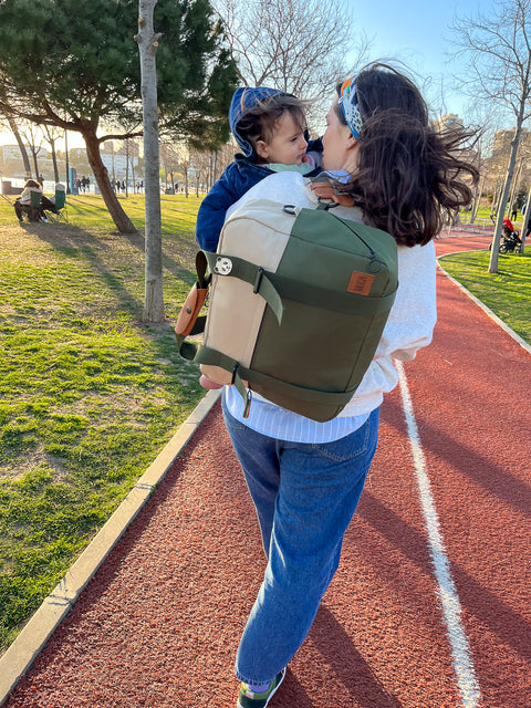 Diaper Bag Set - BIG GOGI Green/Beige