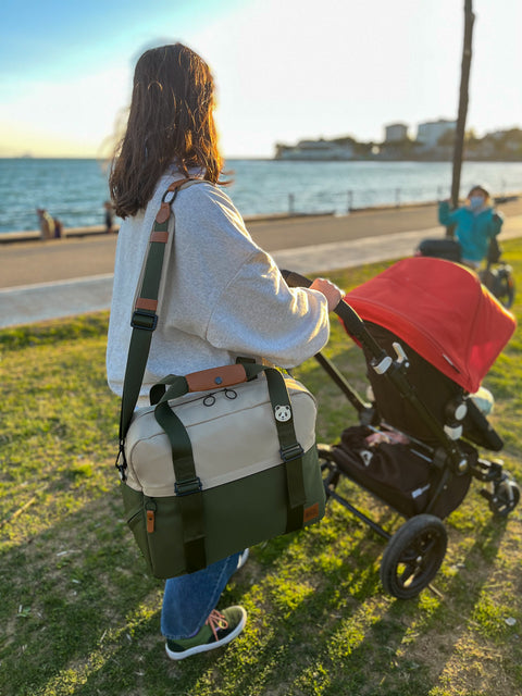 Diaper Bag Set - BIG GOGI Green/Beige